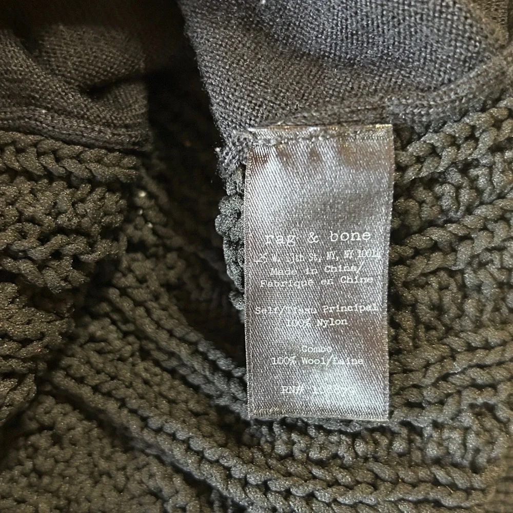 rag & bone Dexter Aran Cable-Knit Sweater wool XS